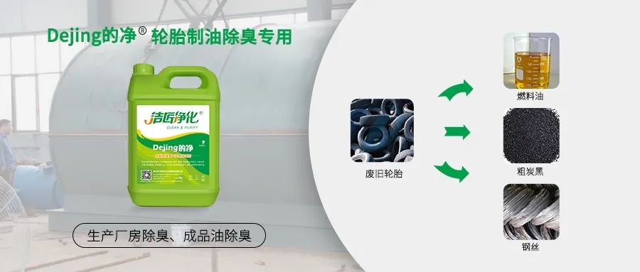 廢舊輪胎煉油廢氣污染，車間惡臭問題可利用潔匠凈化除臭劑解決.jpg